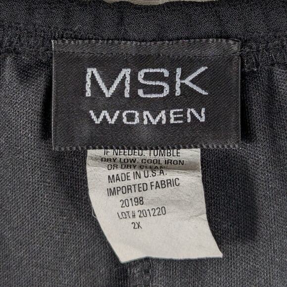 MSK Women 2X Black Chiffon Overlay Skirt Plus Size Dressy Maxi Made in USA - Picture 5 of 5